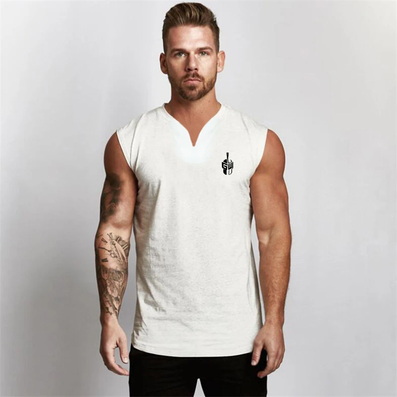 European and American Style New Printed Tank Tops Summer Cotton Men's Bodybuilding Fit V-neck Sleeveless T-shirt
European and American Style New Printed Tank Tops Summer Cotton Men's Bodybuilding Fit V-neck Sleeveless T-shirt