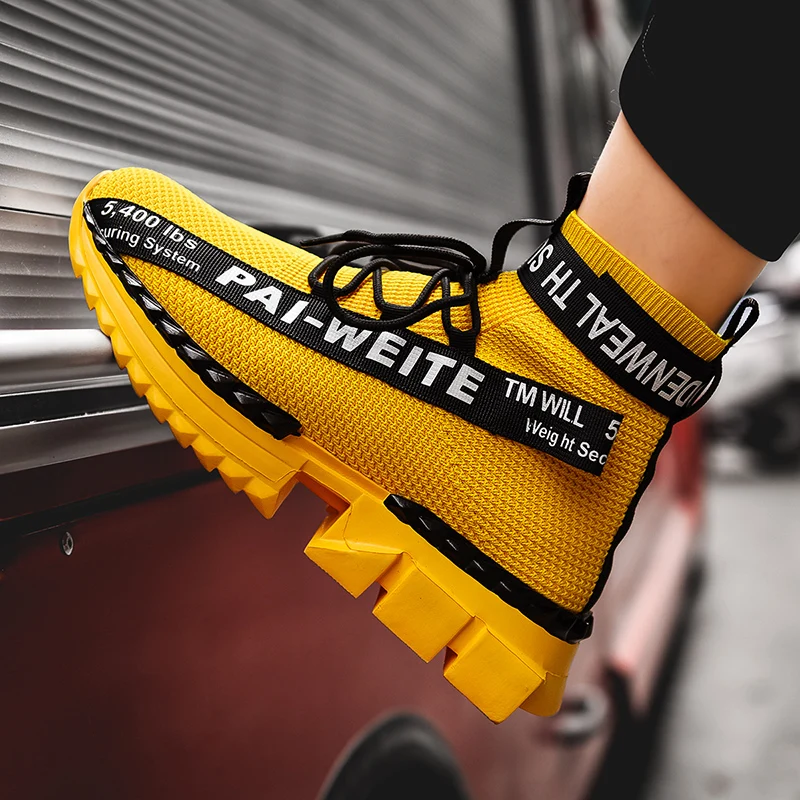 Calcetines para hombre informales para correr, Zapatillas altas a la moda y cómodas, ligeras, talla grande, amarillo 46, alfombrilla para deportes al aire libre 103 S5d70dd8d136841c983ea72bcef6f8936W