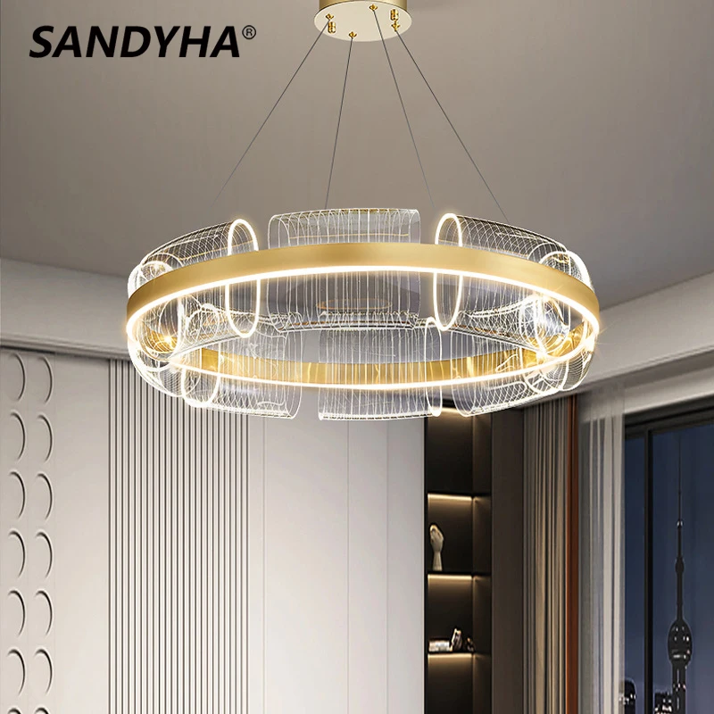 SANDYHA Post-modern Nordic Minimalist Living Room Chandelier Designer LED Ring Led Lamp for Bedroom Dining Hall Pendant Lighting
SANDYHA Post-modern Nordic Minimalist Living Room Chandelier Designer LED Ring Led Lamp for Bedroom Dining Hall Pendant Lighting