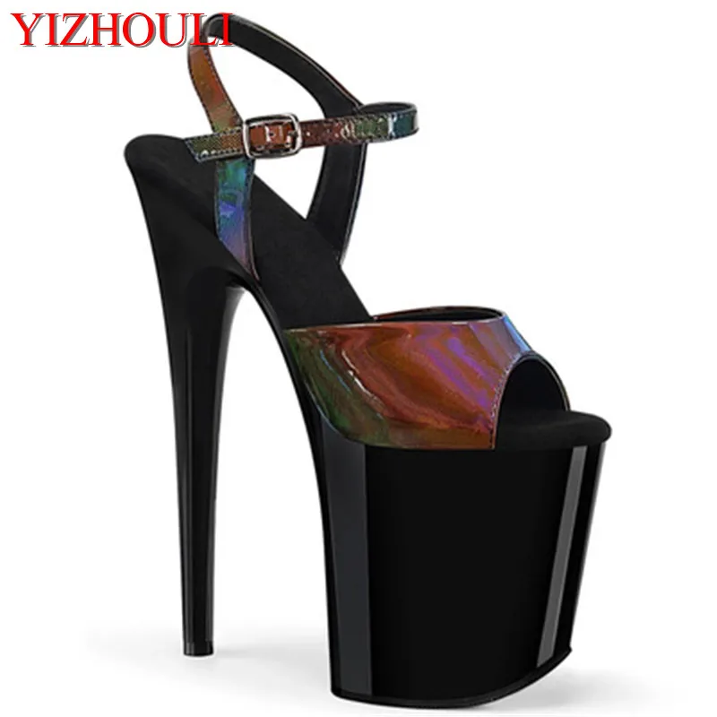 

8 inch summer peep-toe heels, 20 cm baking soles, gradient vamp, pole dancing party nightclub dance shoes