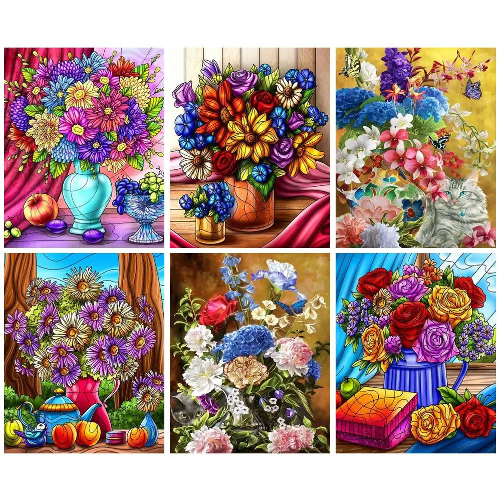 GATYZTORY FlowerPainting By Numbers For Adults DIY Kits HandPainted On Canvas With Framed Oil Picture Drawing Coloring By Number
GATYZTORY FlowerPainting By Numbers For Adults DIY Kits HandPainted On Canvas With Framed Oil Picture Drawing Coloring By Number