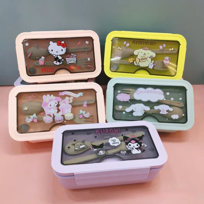 Sanrio Hello Kitty Kuromi Grid Lunch Box PomPomPurin Cartoon Square Plastic Lunch Box Student Portable Microwaveable Tableware
Sanrio Hello Kitty Kuromi Grid Lunch Box PomPomPurin Cartoon Square Plastic Lunch Box Student Portable Microwaveable Tableware