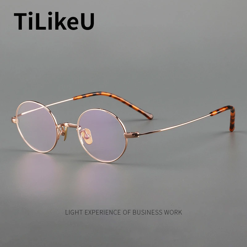 Japanese Vintage Pure Titanium Eyeglasses Frames Designer Handmade Men Round Myopia Eyewear Women Anti-Blue Light Glasses Frame
Japanese Vintage Pure Titanium Eyeglasses Frames Designer Handmade Men Round Myopia Eyewear Women Anti-Blue Light Glasses Frame