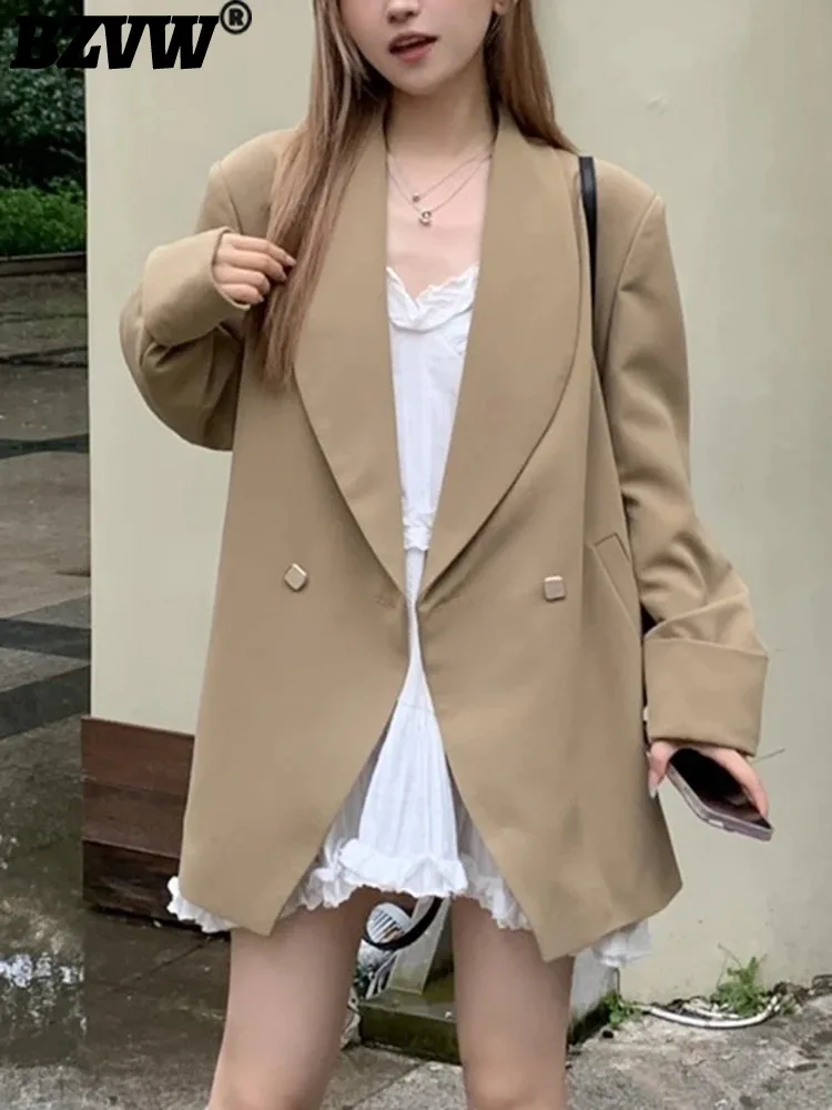 BZVW Autumn New High Grade Banana Neck Suit Women's Loose Slim Design Feel Flip Sleeve Suit Versatile Top Female Trend 25X3379
BZVW Autumn New High Grade Banana Neck Suit Women's Loose Slim Design Feel Flip Sleeve Suit Versatile Top Female Trend 25X3379