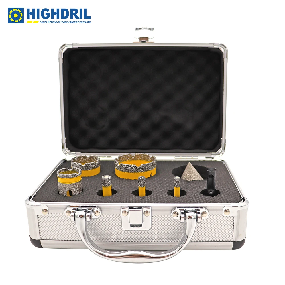 1set/8pcs Box 5 8-11" Thread Vacuum Brazed Core Bits Drilling Crown Hole Saw For Drill Holes For Porcelain Tile Granite Marble
1set/8pcs Box 5 8-11" Thread Vacuum Brazed Core Bits Drilling Crown Hole Saw For Drill Holes For Porcelain Tile Granite Marble