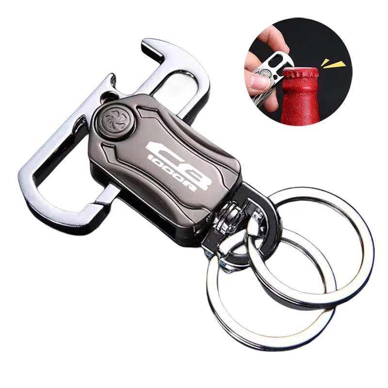

Bottle Opener Keyring MultiFunction Keychain Fingertip Gyro Spiner Gyro Anxiety Relief Portable For Honda CB1000R CB 1000 R