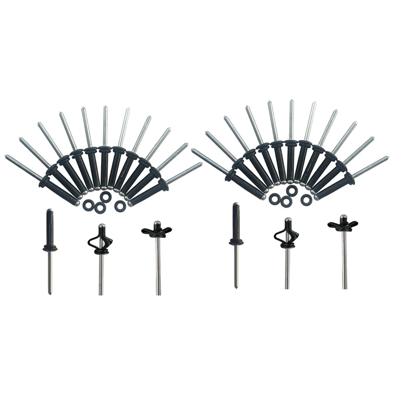 40 Pcs Tri-Grip Rivet With 40 O Rings Long Grip Tri-Fold Tri Bulb For Deep Water Installing Kayak, Canoe And Boat
40 Pcs Tri-Grip Rivet With 40 O Rings Long Grip Tri-Fold Tri Bulb For Deep Water Installing Kayak, Canoe And Boat