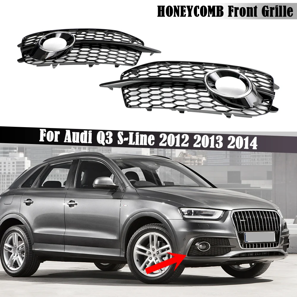 2pcs Honeycomb Mesh Style Car Front Fog Light Cover Grille Grill For Audi Q3 S-Line 2012 2013 2014 8U0807681D 8U0807682D
2pcs Honeycomb Mesh Style Car Front Fog Light Cover Grille Grill For Audi Q3 S-Line 2012 2013 2014 8U0807681D 8U0807682D