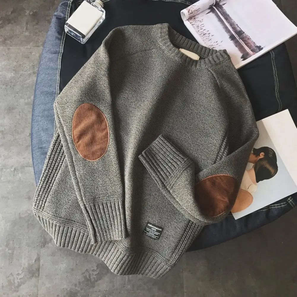 Men Sweater Fashion Patchwork Long Sleeve Knitted Sweater Stylish Round Neck Pullover Streetwear for Autumn Winter
Men Sweater Fashion Patchwork Long Sleeve Knitted Sweater Stylish Round Neck Pullover Streetwear for Autumn Winter