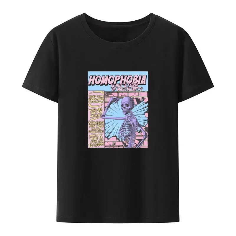 Забавная гомофобия не является формой мужчины геев лесбиянок пол хлопковая футболка для мужчин женщин с коротким рукавом Свободные дышащие топы 
Забавная гомофобия не является формой мужчины геев лесбиянок пол хлопковая футболка для мужчин женщин с коротким рукавом Свободные дышащие топы