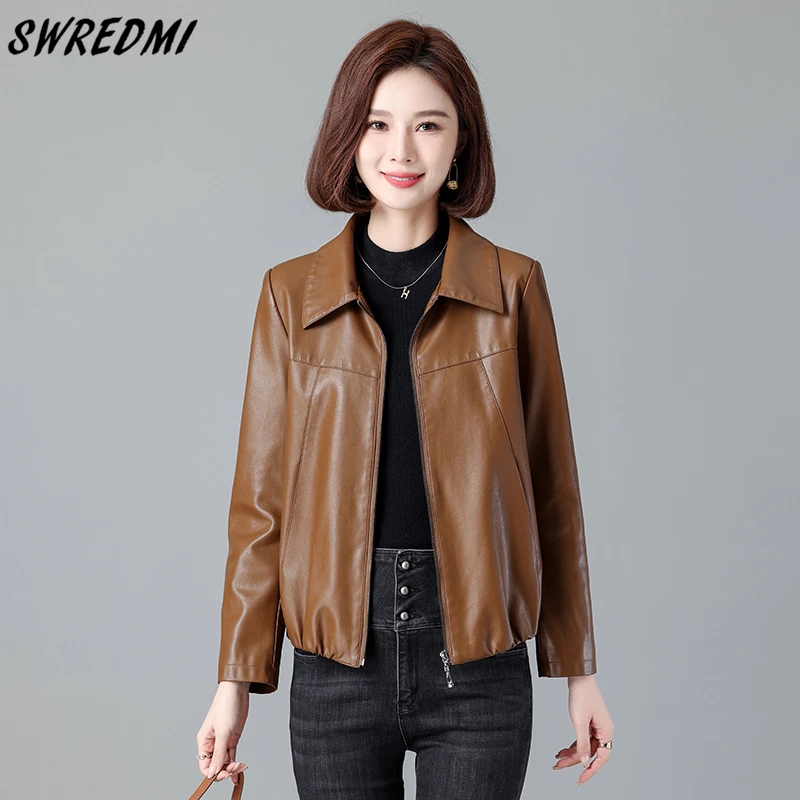 SWREDMI Jackets For Women Turn-Down Collar Solid Elegant Suede Clothing M-3XL Office Lady Leather Jacket Coat
SWREDMI Jackets For Women Turn-Down Collar Solid Elegant Suede Clothing M-3XL Office Lady Leather Jacket Coat
