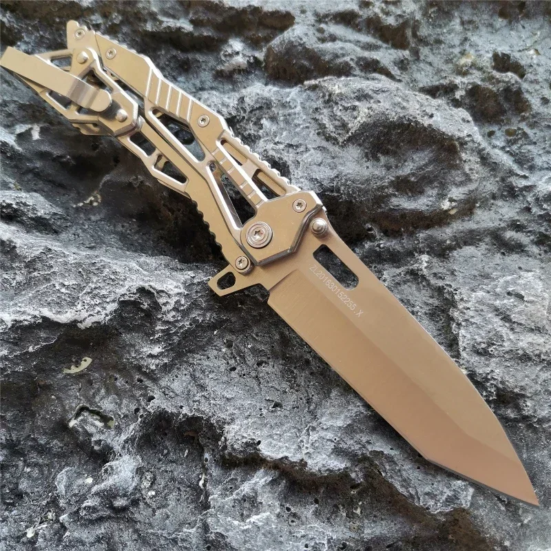 Outdoor 8CR15MOV Blade All Steel Hollow Handle FoldingPocketEDC Hunting Camping Self-defense Knife
Outdoor 8CR15MOV Blade All Steel Hollow Handle FoldingPocketEDC Hunting Camping Self-defense Knife