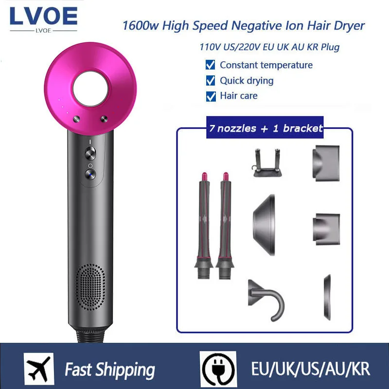 High Speed Hair Dryer Professinal Leafless Negative Ion Hair Care Constant Flyaway 5 Attachments Constant Anion Electric Hair
High Speed Hair Dryer Professinal Leafless Negative Ion Hair Care Constant Flyaway 5 Attachments Constant Anion Electric Hair