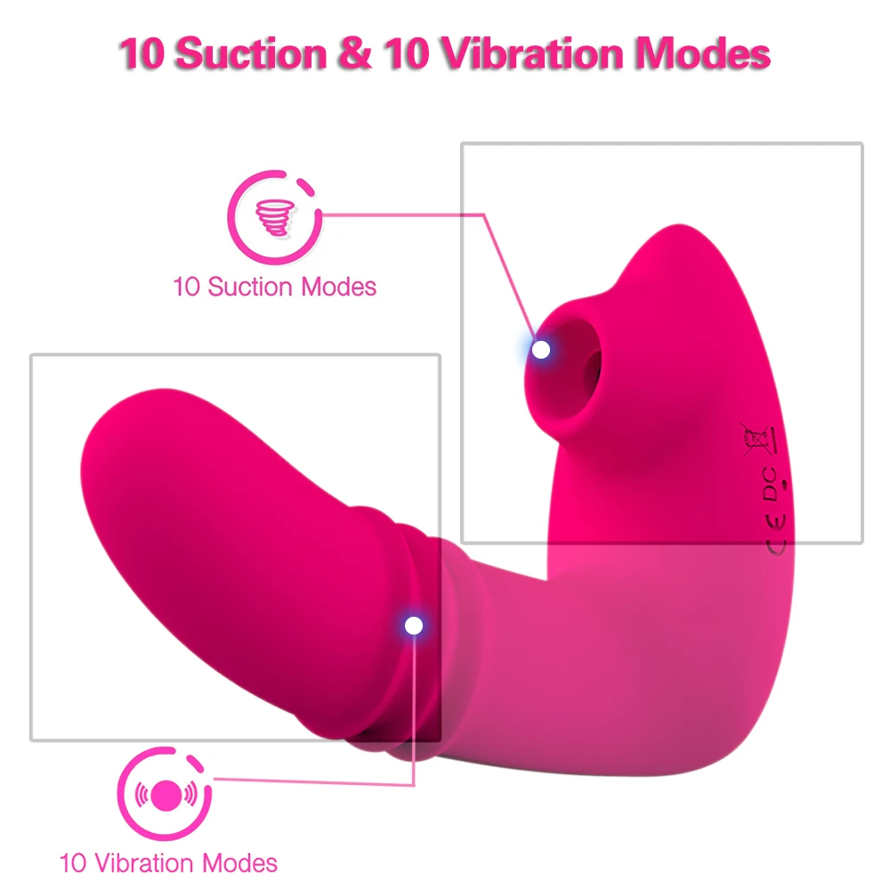 Vibromasseur à ventouse pour clitoris, gode portable, jouet sexuel féminin, masseur de point G, 10 modes, culotte vibrante pour couple, adultes de 18 ans et plus 5