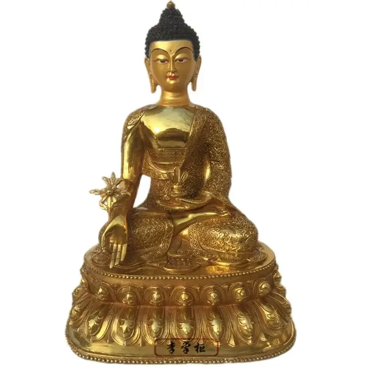 Copper Tantric Tibetan Legend, Nepalese Pharmacist, Fully Gilded Gold, Glazed Light, Tathagata Character Decorations 33/45/65CM
Copper Tantric Tibetan Legend, Nepalese Pharmacist, Fully Gilded Gold, Glazed Light, Tathagata Character Decorations 33/45/65CM
