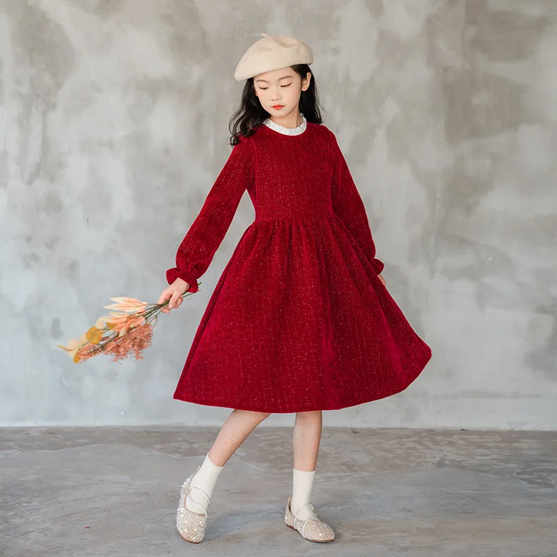 Children Thick Corduroy Dress 2023 Winter Girls Long Sleeve Flash Princess Dress Kids Elegant Party Clothing
Children Thick Corduroy Dress 2023 Winter Girls Long Sleeve Flash Princess Dress Kids Elegant Party Clothing