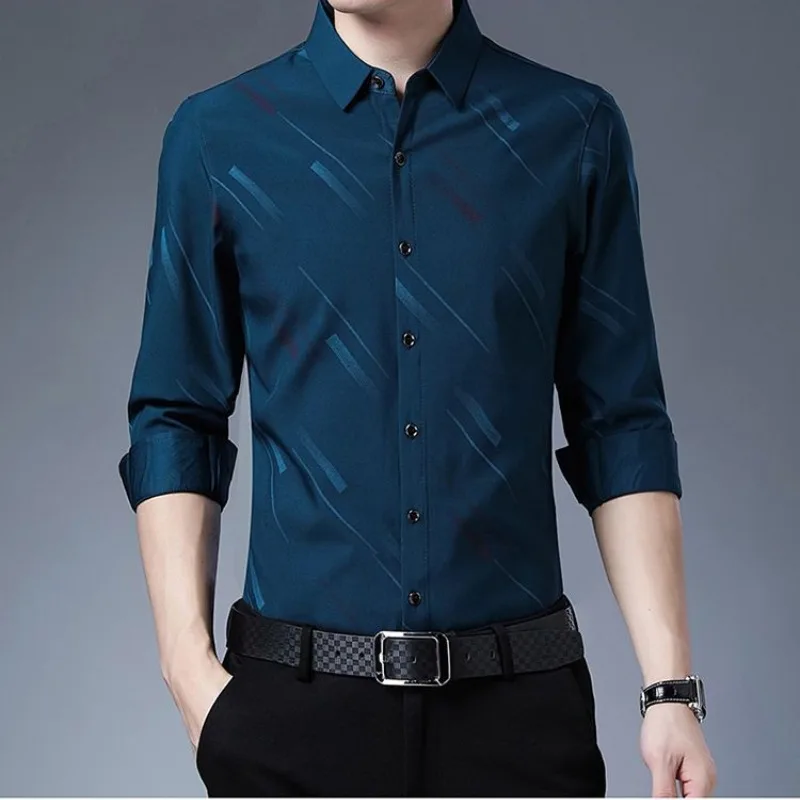 Spring and Autumn Men's Turn Down Collar Patchwork Printed Button Geometric Business Casual Fashion Loose Long Sleeved Shirt
Spring and Autumn Men's Turn Down Collar Patchwork Printed Button Geometric Business Casual Fashion Loose Long Sleeved Shirt