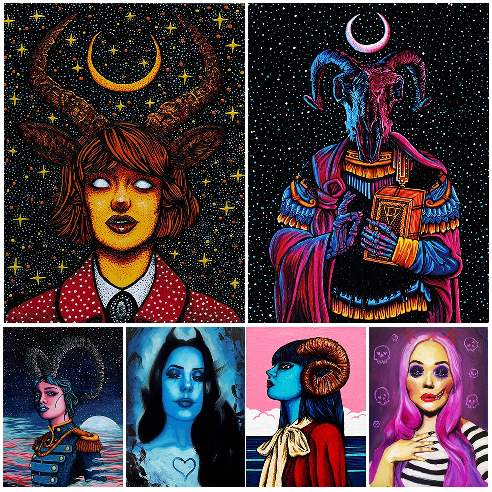 Creepy Cute Supernatural Girl With Horns Vintage Wall Art Canvas Painting Occult,Fantasy,Feminine Wicca Art Poster Print Decor
Creepy Cute Supernatural Girl With Horns Vintage Wall Art Canvas Painting Occult,Fantasy,Feminine Wicca Art Poster Print Decor