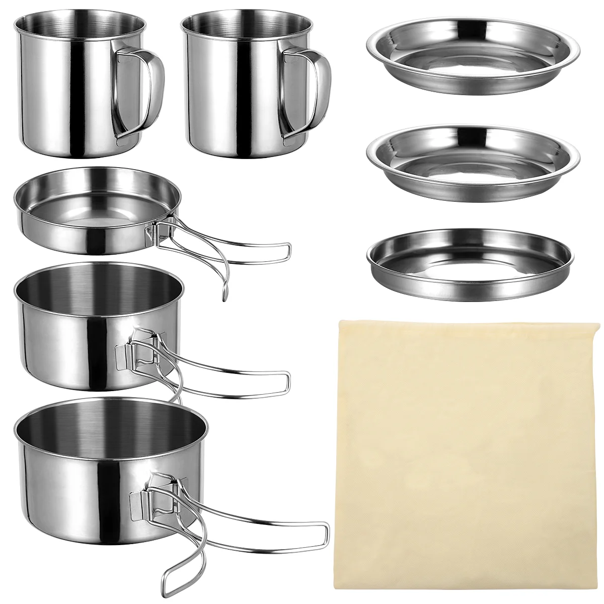 Stainless Steel Pan Cooking Tool Portable Camping Kettle Cookware Sets Trekking Hiking Backpack Picnic pot Tactical Kitchenware
Stainless Steel Pan Cooking Tool Portable Camping Kettle Cookware Sets Trekking Hiking Backpack Picnic pot Tactical Kitchenware