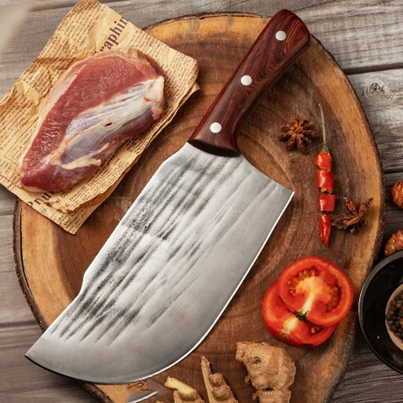 

5CR1 5MOV разделительный нож из нержавеющей стали для свинины, мясо обвалочный нож, Ручная ковка, толстый, сильный, зеркальный нож