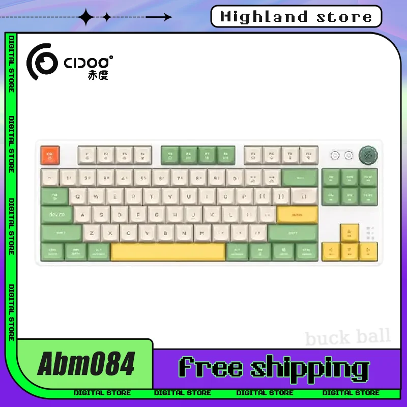 

Cidoo Abm084 Mechanical Keyboard Wireless Bluetooth Keyboard 87 Keys 3 Mode Gamer E-Sports RGB Backlit TTC Switch Computer Gift