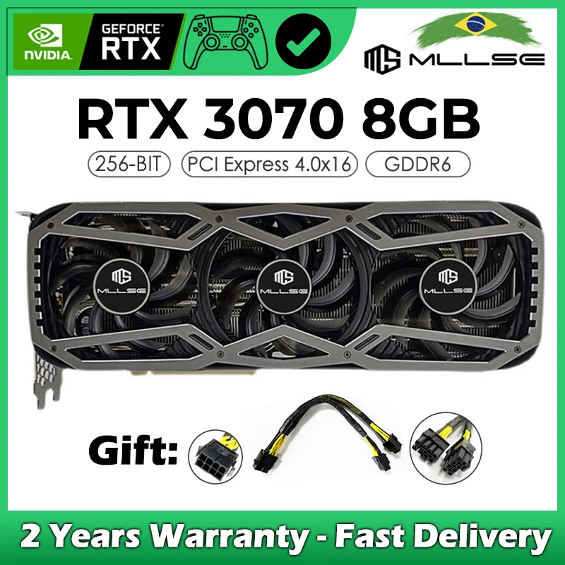 MLLSE GeForce RTX 3070 Gaming Graphics Card 8GB 256-bit GDDR6 PCI Express 4.0 x 16 RTX3070 Triple Fan placa de video 
MLLSE GeForce RTX 3070 Gaming Graphics Card 8GB 256-bit GDDR6 PCI Express 4.0 x 16 RTX3070 Triple Fan placa de video