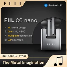 FIIL CC Nano Dual-Mic AI ENC Earphones Wireless Bluetooth5.2 Earbuds Metal Design Multi-point Connection Gaming Audio Headphones FIIL CC Nano Dual-Mic AI ENC Earphones Wireless Bluetooth5.2 Earbuds Metal Design Multi-point Connection Gaming Audio Headphones