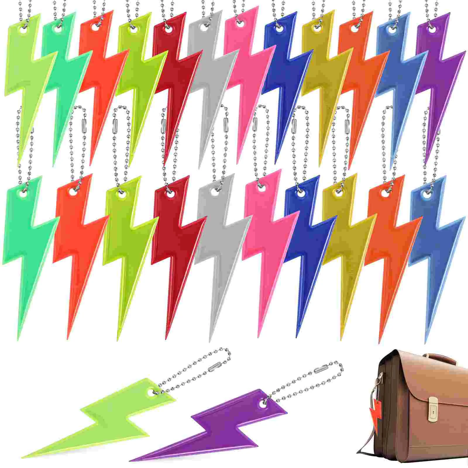 24pcs Reflective Pendants Reflective Keychains Hanging Reflectors for Bags Clothes
24pcs Reflective Pendants Reflective Keychains Hanging Reflectors for Bags Clothes