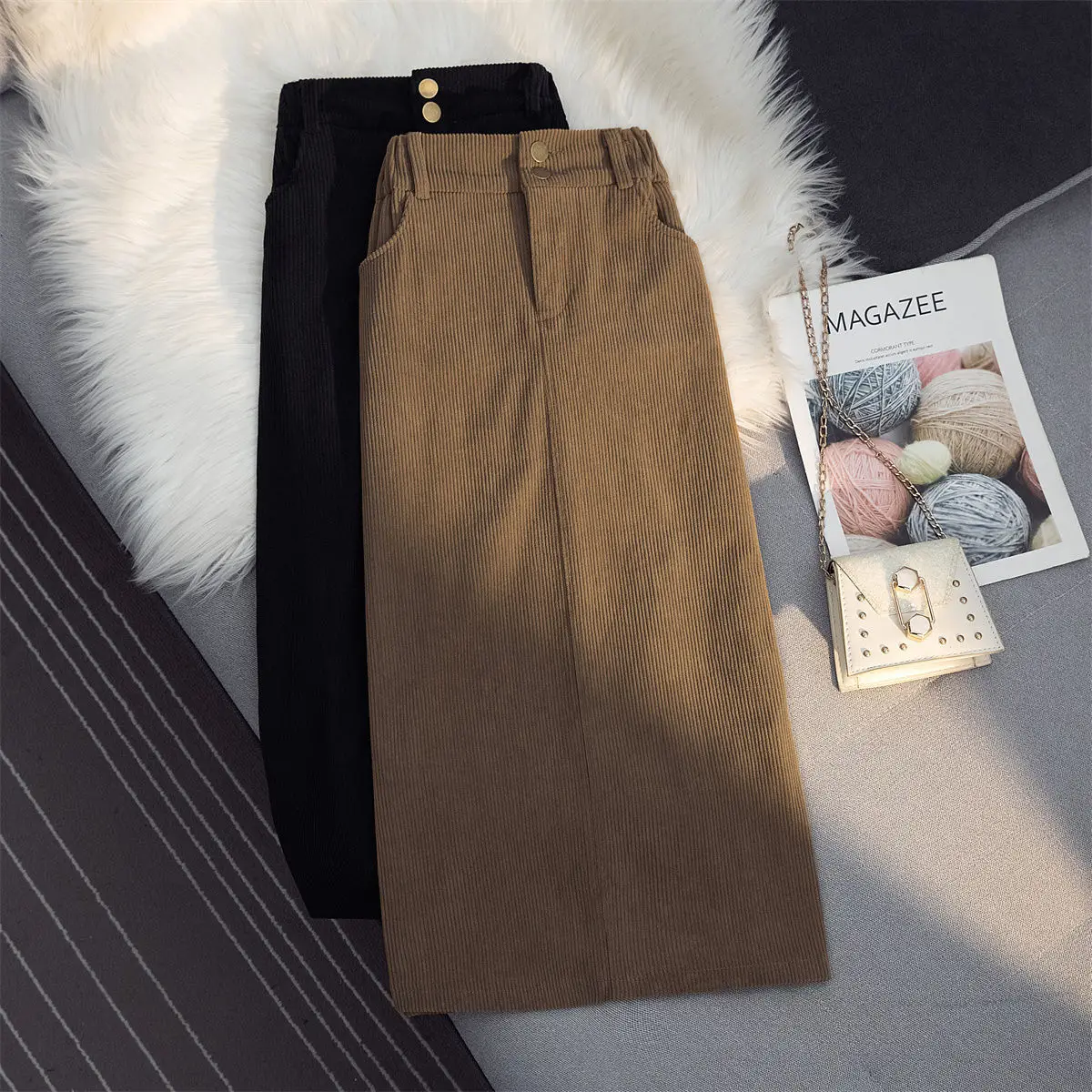2023 Women Autumn Winter New Long Thick Corduroy Skirts Female Slim Solid Color Skirts Ladies High Waist Pencil Skirts Y501
2023 Women Autumn Winter New Long Thick Corduroy Skirts Female Slim Solid Color Skirts Ladies High Waist Pencil Skirts Y501