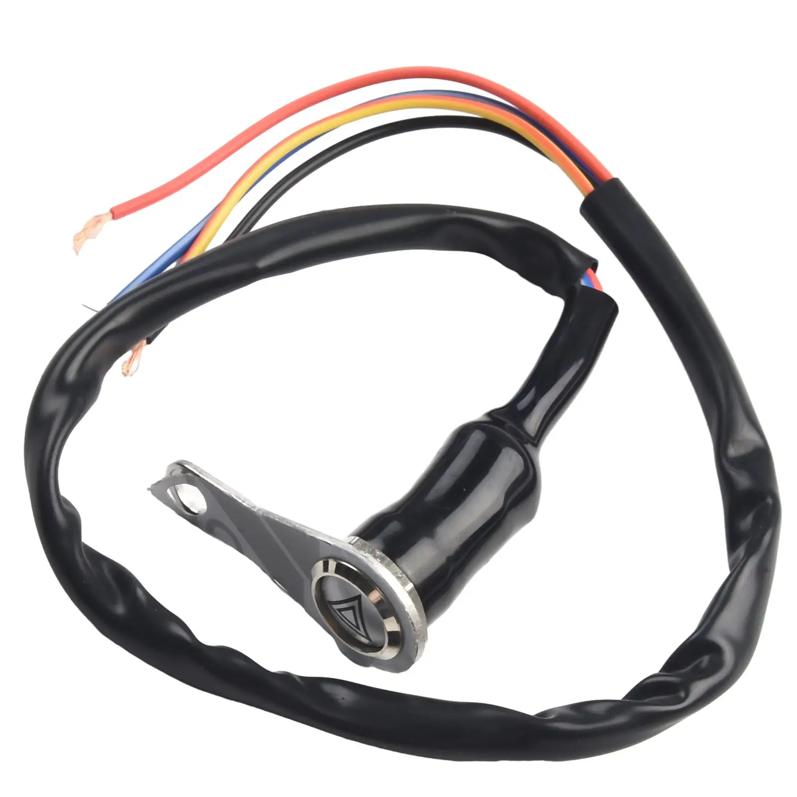 

12V Motorcycle Switch ON-Off Handlebar With Red LED Indicator Light Waterproof Button Headlight Warning Switches