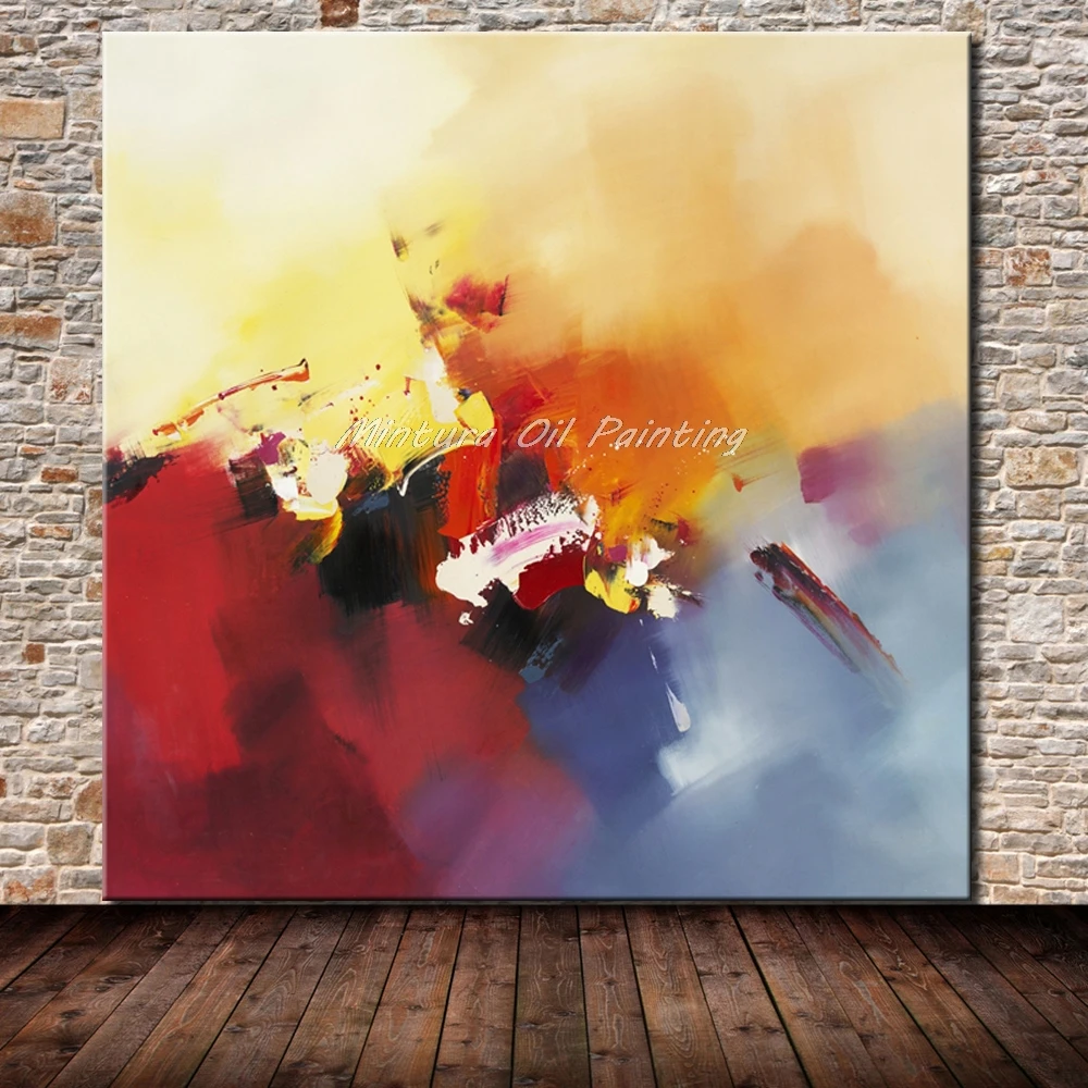 

Mintura Painting Hand-Painted Abstract Oil Paintings On Canvas,Modern Wall Art Picture For Living Room Home Decoration No Framed