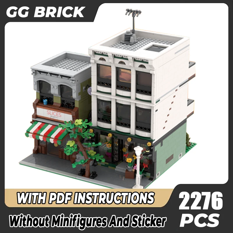 Moc Building Block Modular Pizzeria and Flower Shop Model Technology Brick DIY Assembly City Street View Toy Holiday Gift
Moc Building Block Modular Pizzeria and Flower Shop Model Technology Brick DIY Assembly City Street View Toy Holiday Gift