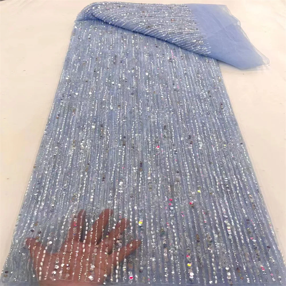 2023 High Quality African Nigerian Tulle Lace Fabric Sequins Embroidery French Guipure Wedding Party Dress Beads 5Yards xc-0350
2023 High Quality African Nigerian Tulle Lace Fabric Sequins Embroidery French Guipure Wedding Party Dress Beads 5Yards xc-0350