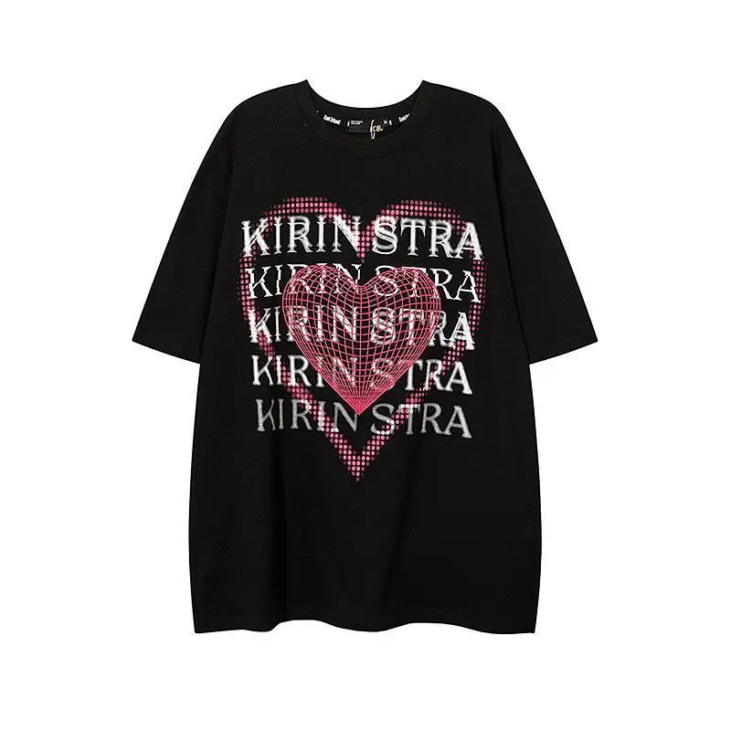Fashionable American Grid Love Letter Printed T shir Men and Women Fresh Y2K Street Personality Hip Hop Loose oversized T shirt
Fashionable American Grid Love Letter Printed T shir Men and Women Fresh Y2K Street Personality Hip Hop Loose oversized T shirt