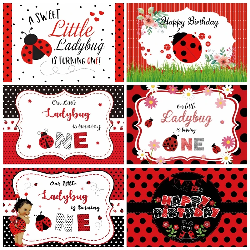 Ladybug Birthday Backdrops For Photography Baby Shower Portrait Party Decor Background Photographic Photocall Photo Studio Props
Ladybug Birthday Backdrops For Photography Baby Shower Portrait Party Decor Background Photographic Photocall Photo Studio Props
