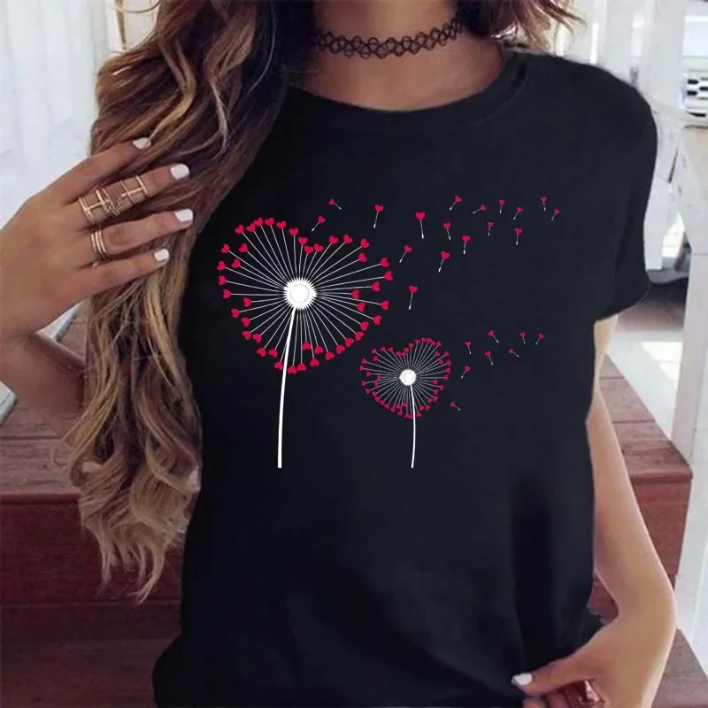 Women Graphic Cartoon Dandelion Print T Shirt Streetwear Short Sleeve Ladies Print Clothes Lady Tees Tops Female Womens T Shirt
Women Graphic Cartoon Dandelion Print T Shirt Streetwear Short Sleeve Ladies Print Clothes Lady Tees Tops Female Womens T Shirt