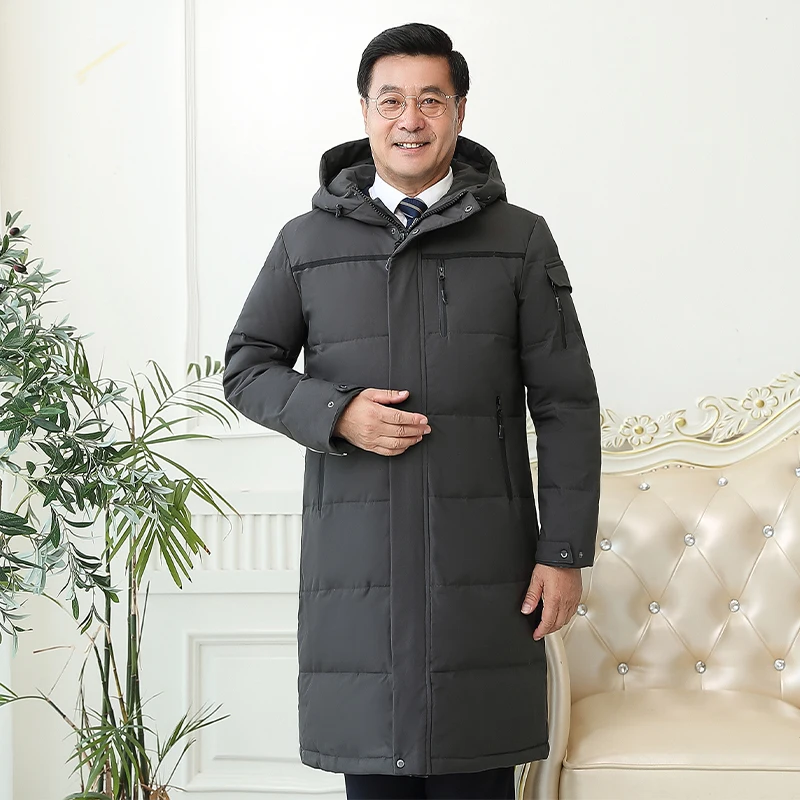 Middle-aged Men Winter Down Coat for Father Men's Hooded 90% White Duck Down Jacket Thicken Warm Male Parka
Middle-aged Men Winter Down Coat for Father Men's Hooded 90% White Duck Down Jacket Thicken Warm Male Parka