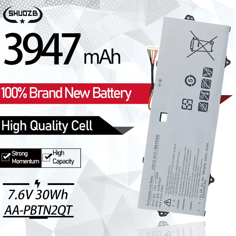 New AA-PBTN2QT Laptop Battery For Samsung Notebook9 NP900X3N 900X5N 900X3T 900X3N-K03 K04 K06 K09 7.6V 30Wh 3950mAh Free Tools
New AA-PBTN2QT Laptop Battery For Samsung Notebook9 NP900X3N 900X5N 900X3T 900X3N-K03 K04 K06 K09 7.6V 30Wh 3950mAh Free Tools
