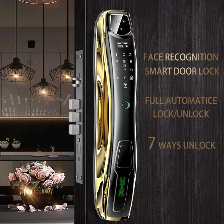 TUYA Wifi Fingerprint Recognition Smart Door Lock Cat Eye Automatic Face door lock with Camera Capture Function
TUYA Wifi Fingerprint Recognition Smart Door Lock Cat Eye Automatic Face door lock with Camera Capture Function