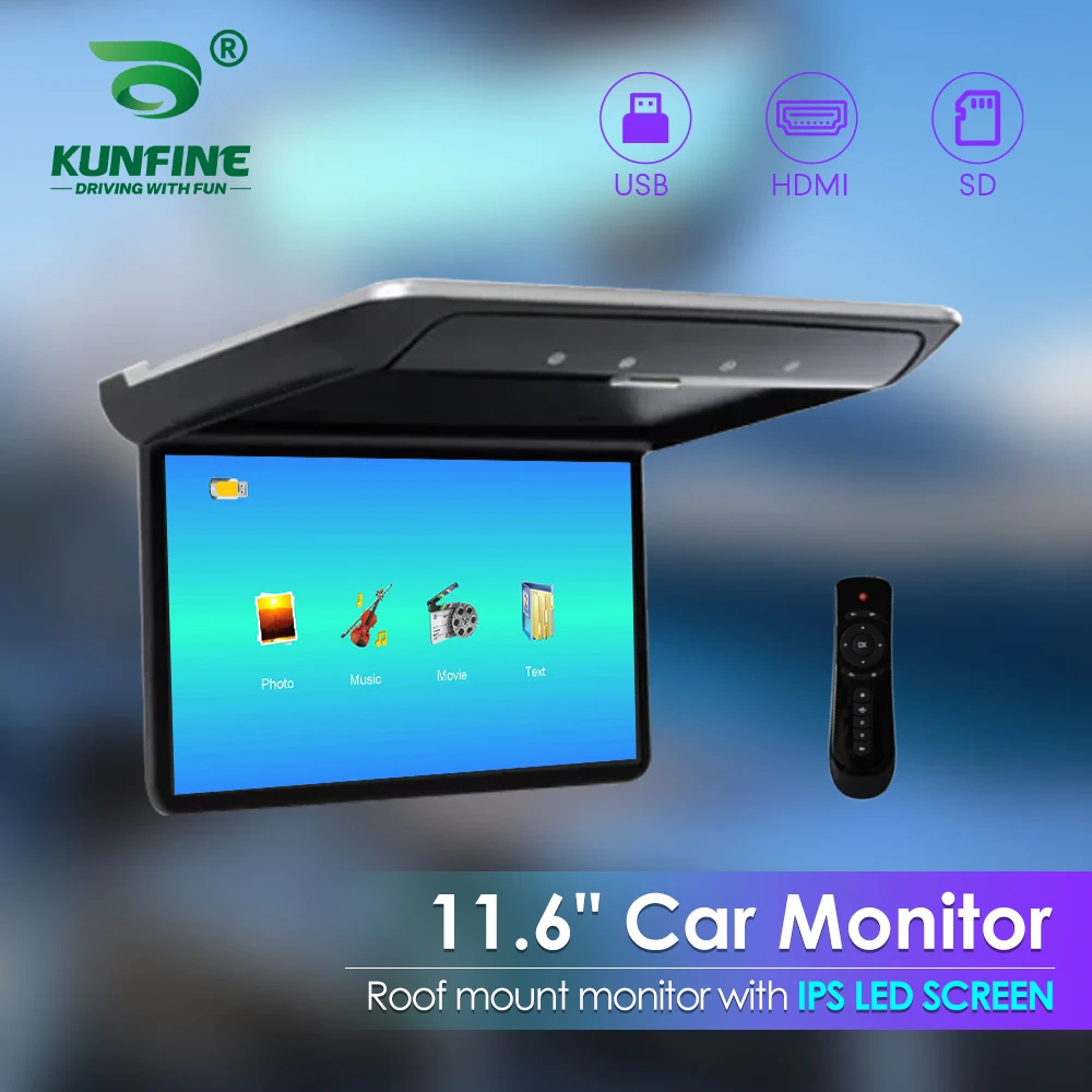 11.6 Inch Car Roof Monitor TV Flip Down 1080P Video HD Screen MP5 Player IPS Screen With 16-color Ambient Light USB SD HDMI FM
11.6 Inch Car Roof Monitor TV Flip Down 1080P Video HD Screen MP5 Player IPS Screen With 16-color Ambient Light USB SD HDMI FM