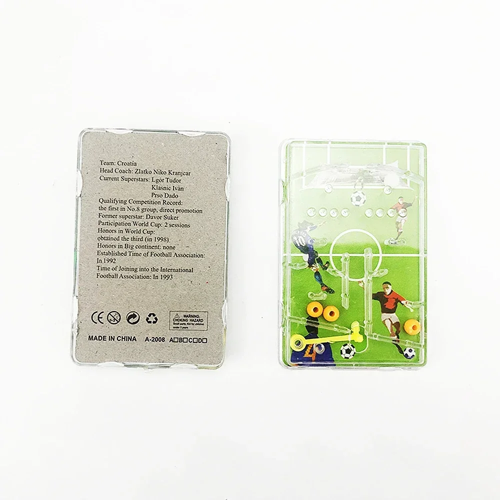 Jeu de labyrinthe de football de table pour enfants, jouet de début de vie, thème de football, décor de fête d'anniversaire, faveurs pour filles et garçons, cadeaux 3
