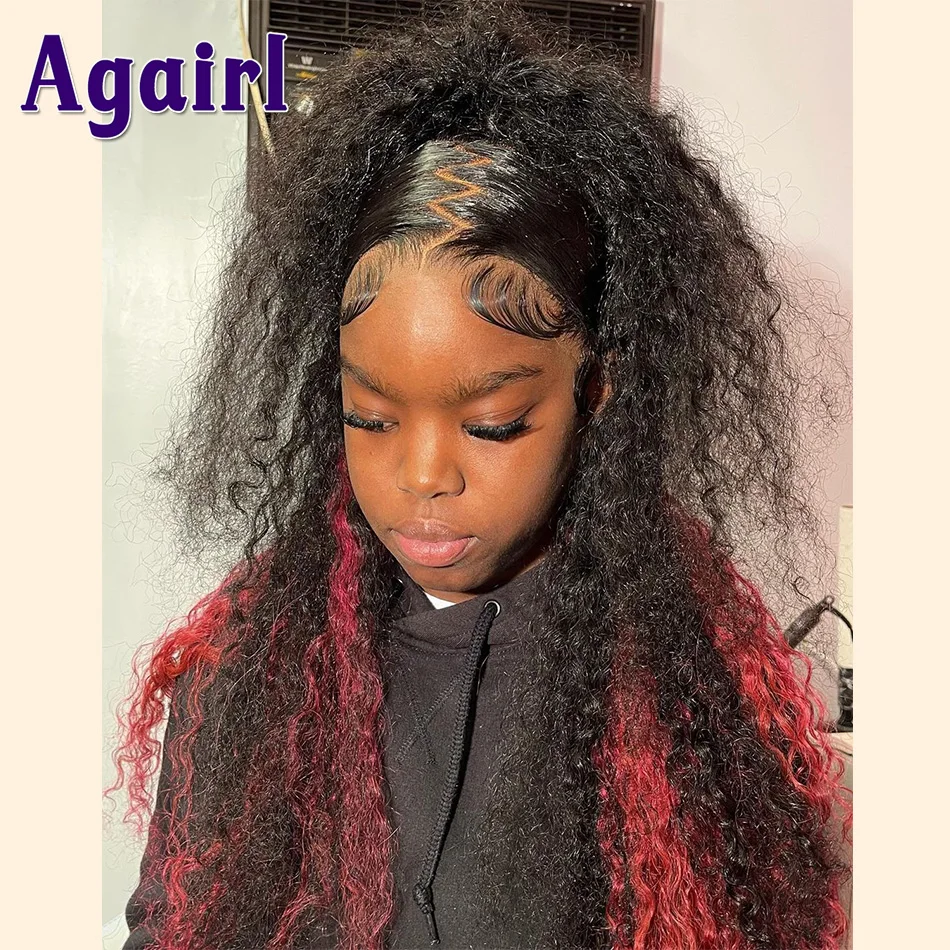 Red Highlight Transparent 13X6/13X4 Jerry Curly Lace Frontal Human Hair Wigs Kinky Curly Red And Black Colored Lace Front Wigs
Red Highlight Transparent 13X6/13X4 Jerry Curly Lace Frontal Human Hair Wigs Kinky Curly Red And Black Colored Lace Front Wigs