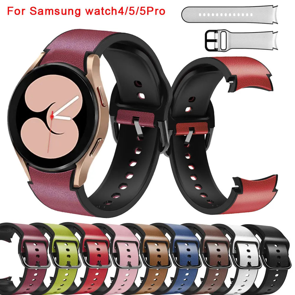 Leather + Silicone Bracelet For Samsung Galaxy Watch 4 40mm 44mm Watchband For Galaxy Watch4 Classic 46mm 42mm Bracelet Correa
Leather + Silicone Bracelet For Samsung Galaxy Watch 4 40mm 44mm Watchband For Galaxy Watch4 Classic 46mm 42mm Bracelet Correa