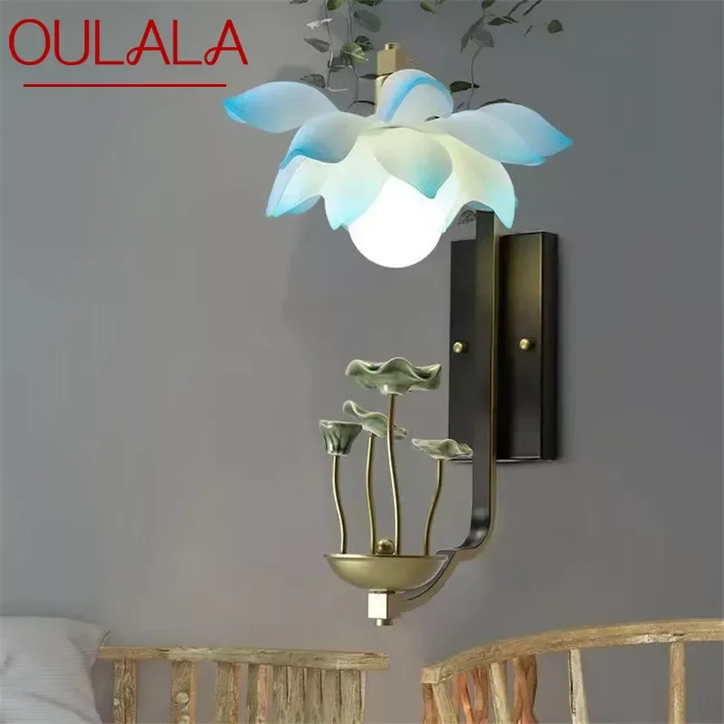 OULALA Chinese Style Wall Lamp Art Lotus Wall Lamp Originality Living Room Bedroom Tea Room Corridor Decorative Light
OULALA Chinese Style Wall Lamp Art Lotus Wall Lamp Originality Living Room Bedroom Tea Room Corridor Decorative Light