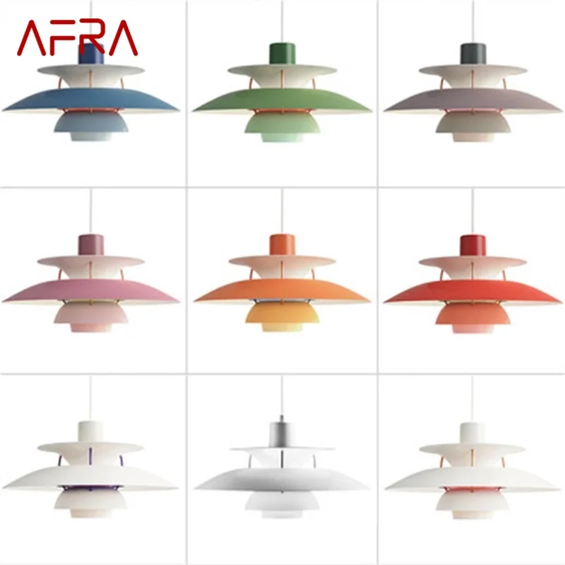AFRA Nordic Creative Pendant Light Modern Colorful LED Lamps Fixtures for Home Dining Room Decoration
AFRA Nordic Creative Pendant Light Modern Colorful LED Lamps Fixtures for Home Dining Room Decoration
