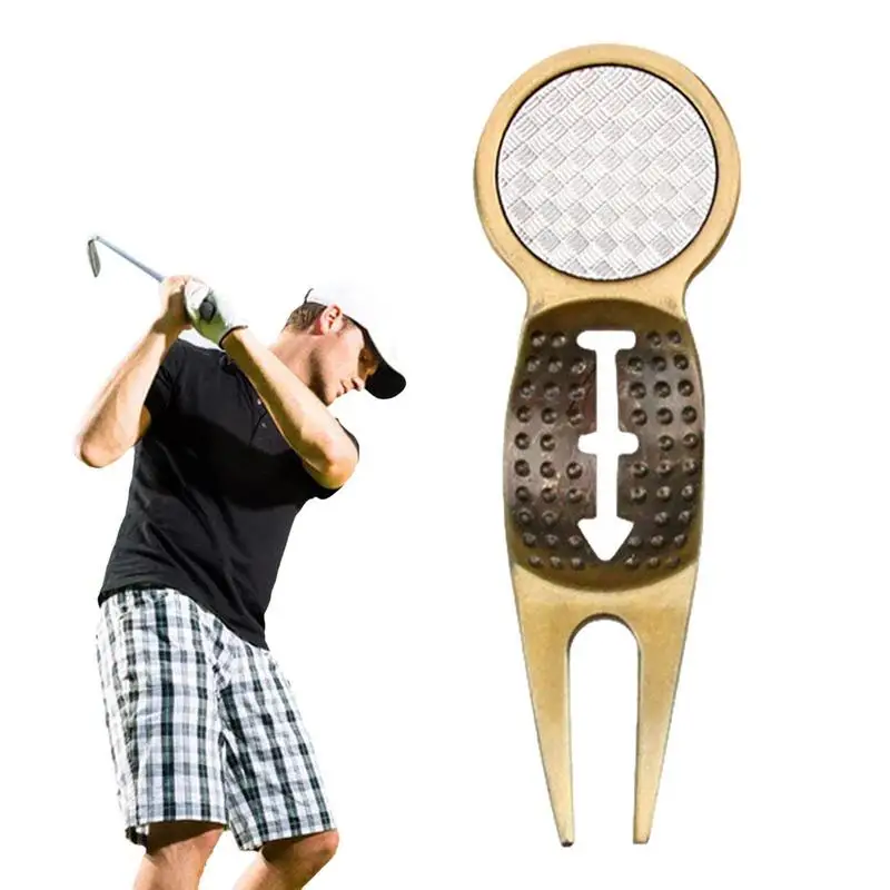 

Divot Tool And Ball Marker Repair Tool On Green Golf Pitch Putting Green Fork Golf Training Aids Green Tool Accessories For
