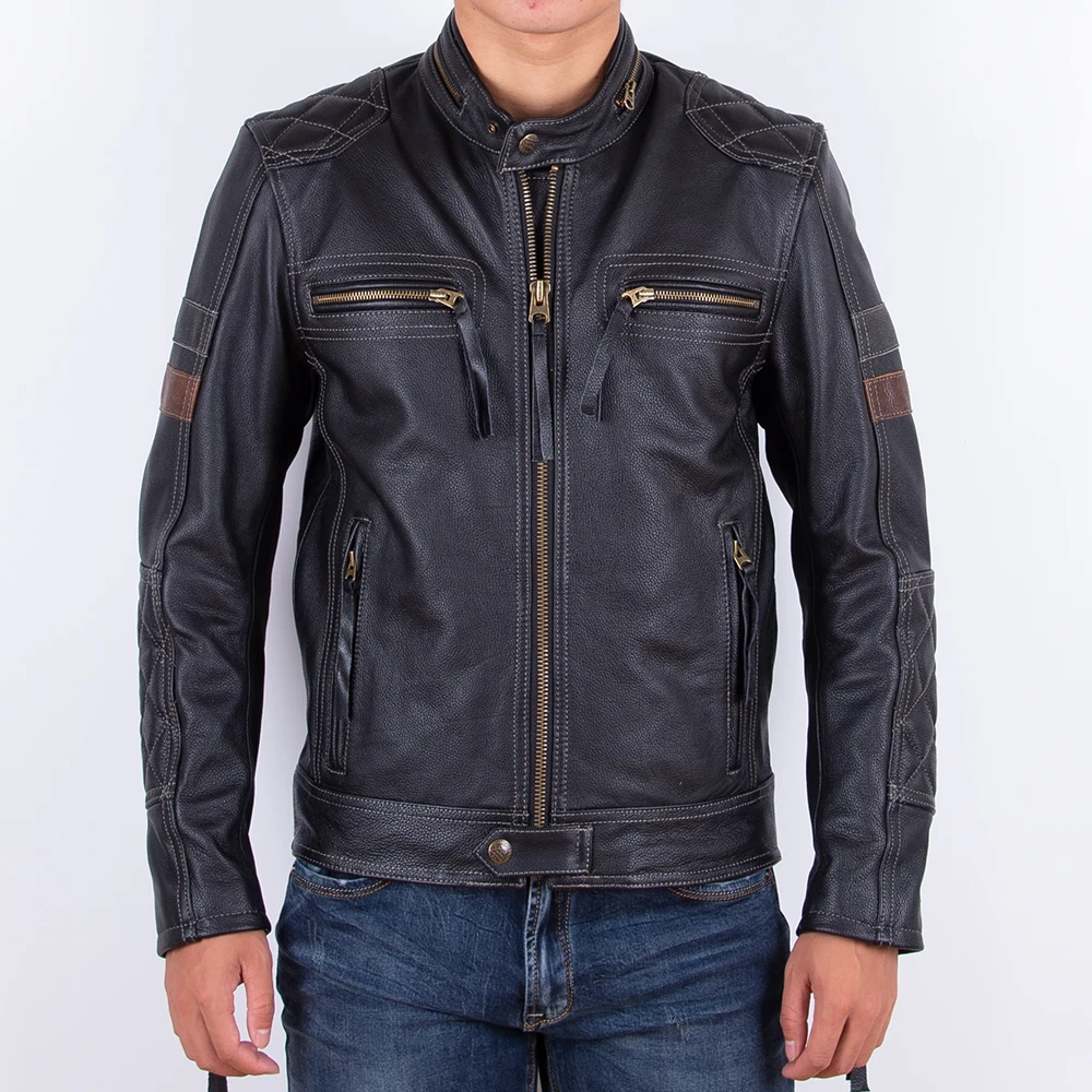 2022 Vintage Black Men's Jacket for Autumn Genuine Motorcycle Style Natural Cowhide Leather Coat Fashion Slim Fit Clothes
2022 Vintage Black Men's Jacket for Autumn Genuine Motorcycle Style Natural Cowhide Leather Coat Fashion Slim Fit Clothes