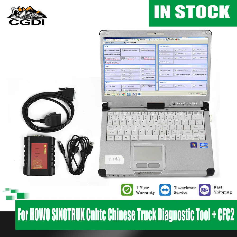 Truck Scanner Diagnostic Interface For HOWO SINOTRUK Cnhtc Diesel Engine Heavy Duty Diagnostic Tool with CFC2 Laptop
Truck Scanner Diagnostic Interface For HOWO SINOTRUK Cnhtc Diesel Engine Heavy Duty Diagnostic Tool with CFC2 Laptop