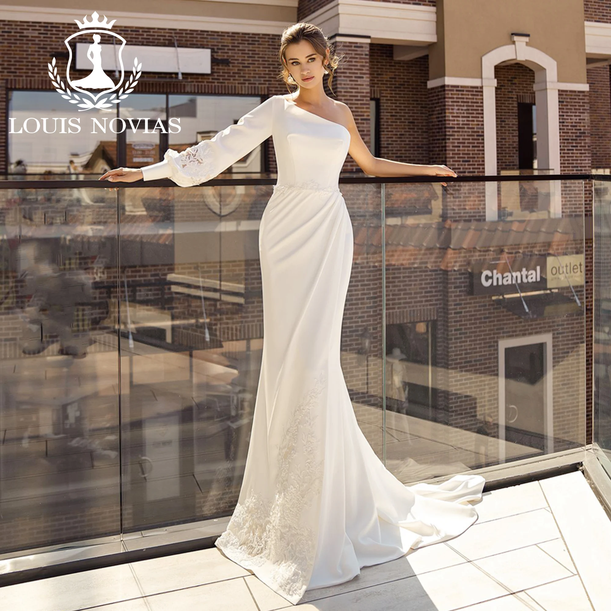 LOUIS NOVIAS Mermaid Wedding Dress 2023 One Shoulder Puff Sleeve Embroidery Brush Train Trumpet Wedding Gown Vestidos De Novia
LOUIS NOVIAS Mermaid Wedding Dress 2023 One Shoulder Puff Sleeve Embroidery Brush Train Trumpet Wedding Gown Vestidos De Novia