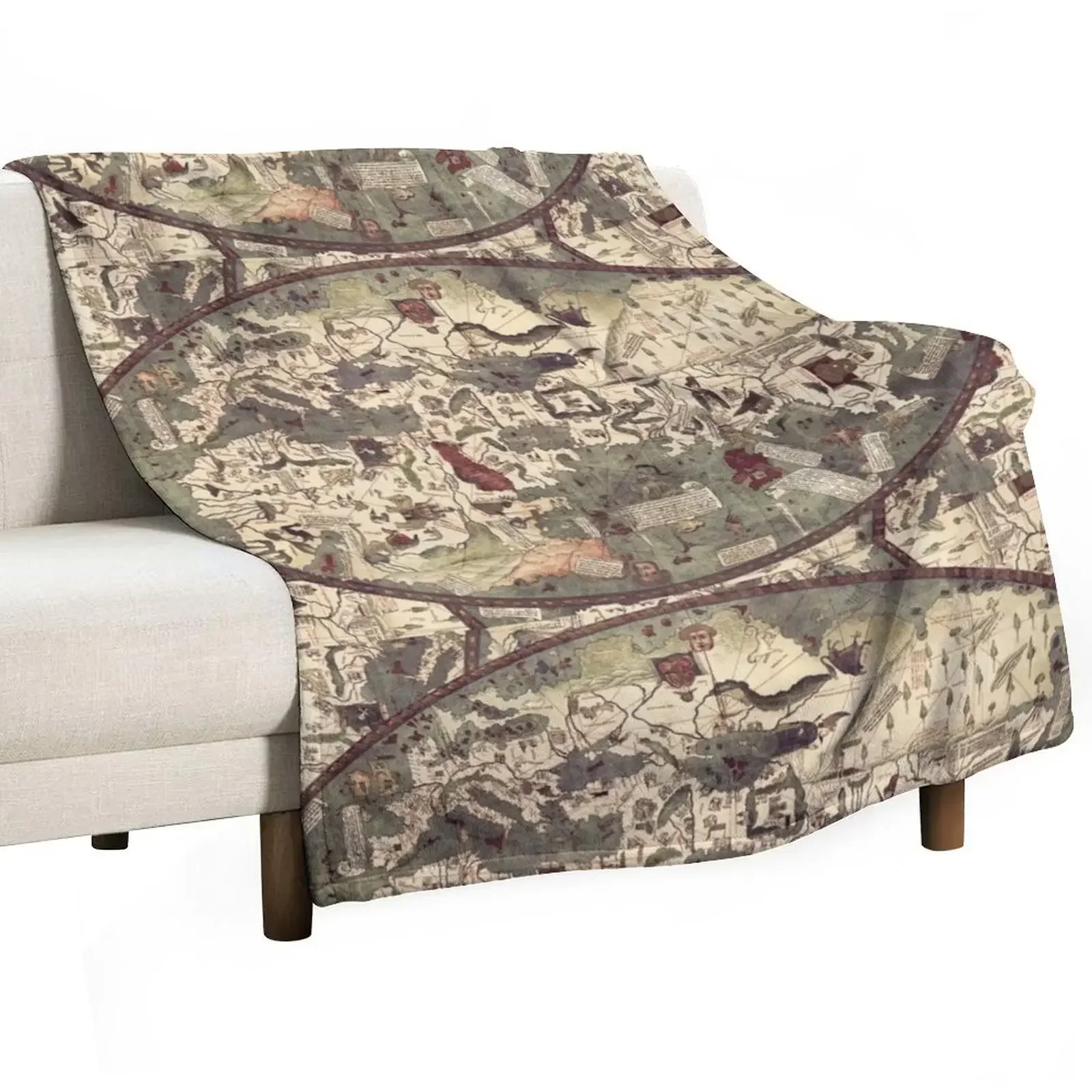 Medieval Old Map Throw Blanket Custom for sofa Blankets 
Medieval Old Map Throw Blanket Custom for sofa Blankets
